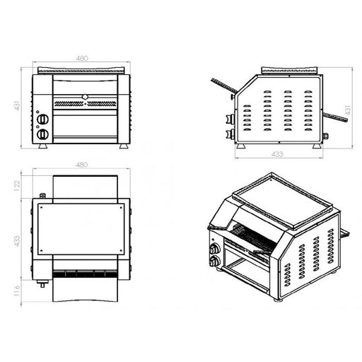 Combisteel Conveyor toaster