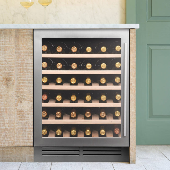 Caple Wi6142 - Built In Undercounter Stainless Steel Single Zone Wine Cooler