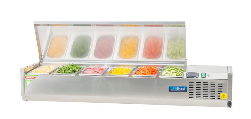 Unifrost CTS1400 Cold Toppings Fridge Stainless Steel Lid