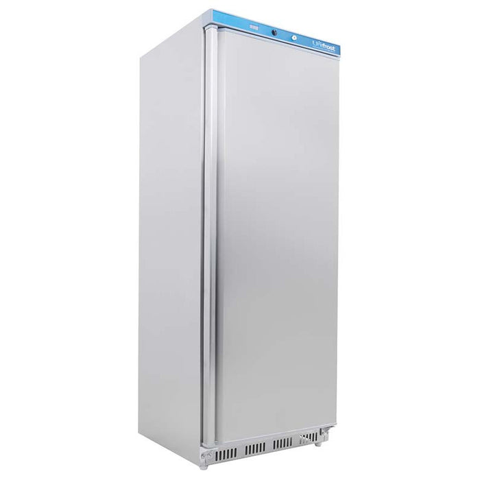 Unifrost R410SS Single Door Static SS Exterior 400LTR Fridge Right Hinged, Two Rollers Two Feet