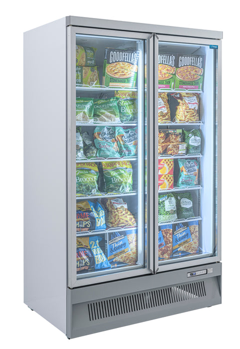 Unifrost HVF2 2 Door Hinged Display Freezer 1253*760*2003 5 Shelves Per Door