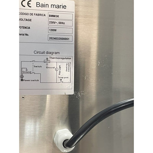 Banks BMW3 Bain Marie (Wet) with Containers