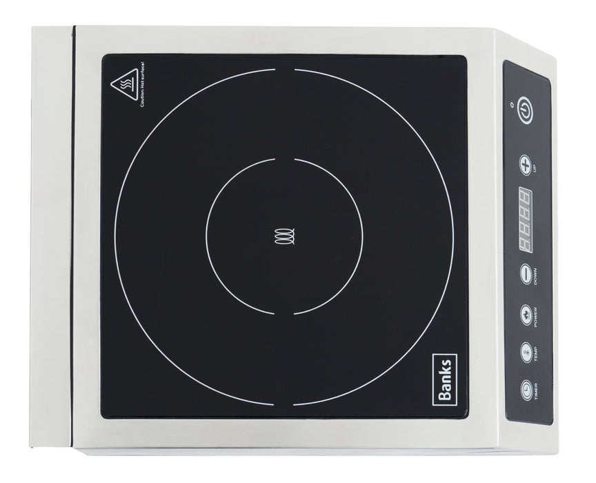 Banks D30TS Single Countertop Induction Cooker - UK 3 Pin Plug