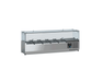 Stainless steel refrigerated countertop unit with storage for 1/4 GN containers view 2