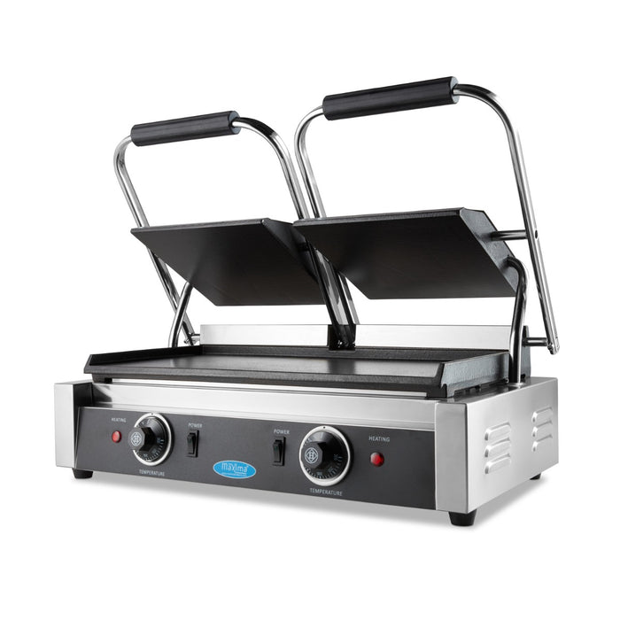 Maxima 09300437 Contact Grill Smooth Double Grill Plate 2 x 22cm