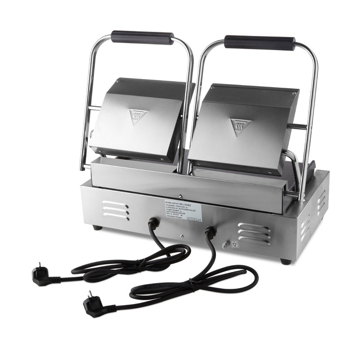 Maxima 09300437 Contact Grill Smooth Double Grill Plate 2 x 22cm