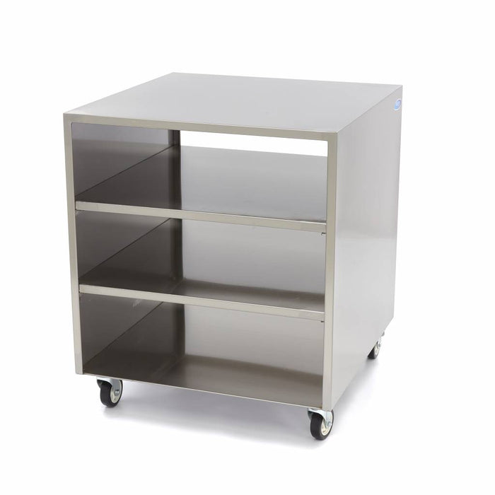 Maxima 09300780 Stainless Steel Machine Table 60 x 60cm 120kg Load Capacity on Wheels