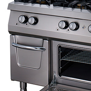 Maxima 09398507 Premium Stove 6 Burners Triple Unit 90cm Deep Gas incl Electric Oven