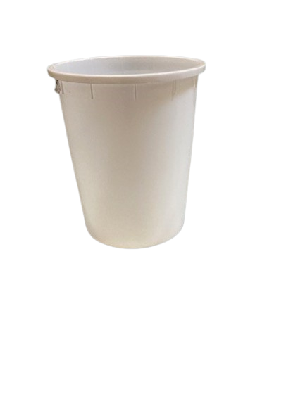 White 200 litre waste disposal bin with 670mm diameter view 3