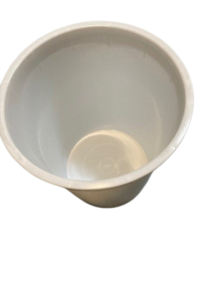 White 200 litre waste disposal bin with 670mm diameter view 5