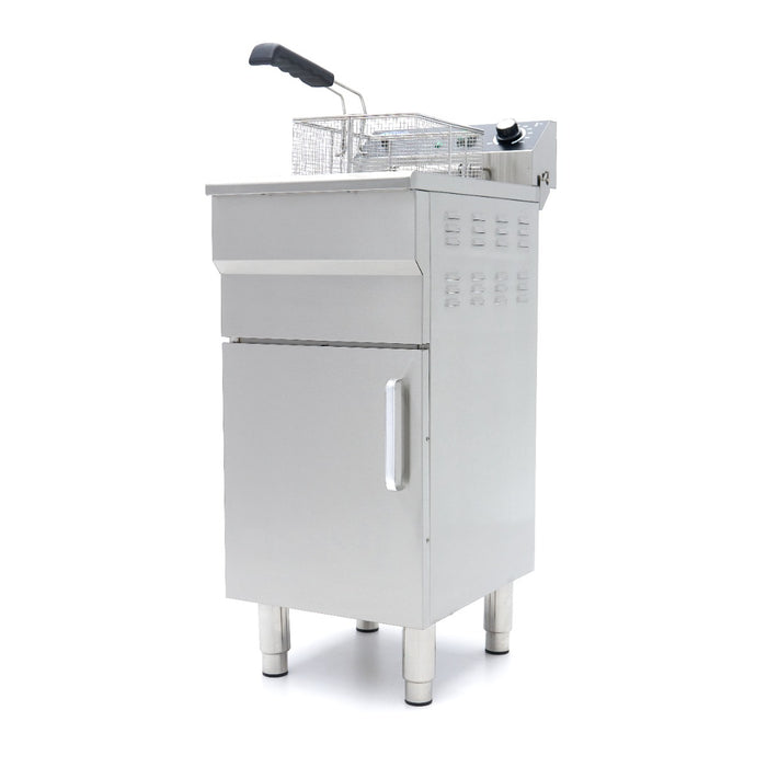 Maxima 09365157 Deep Fryer 16L 1 Basket with Drain Tap and Stand 230V