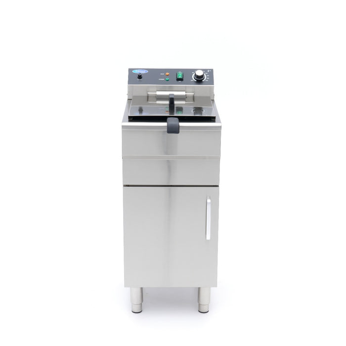 Maxima 09365157 Deep Fryer 16L 1 Basket with Drain Tap and Stand 230V