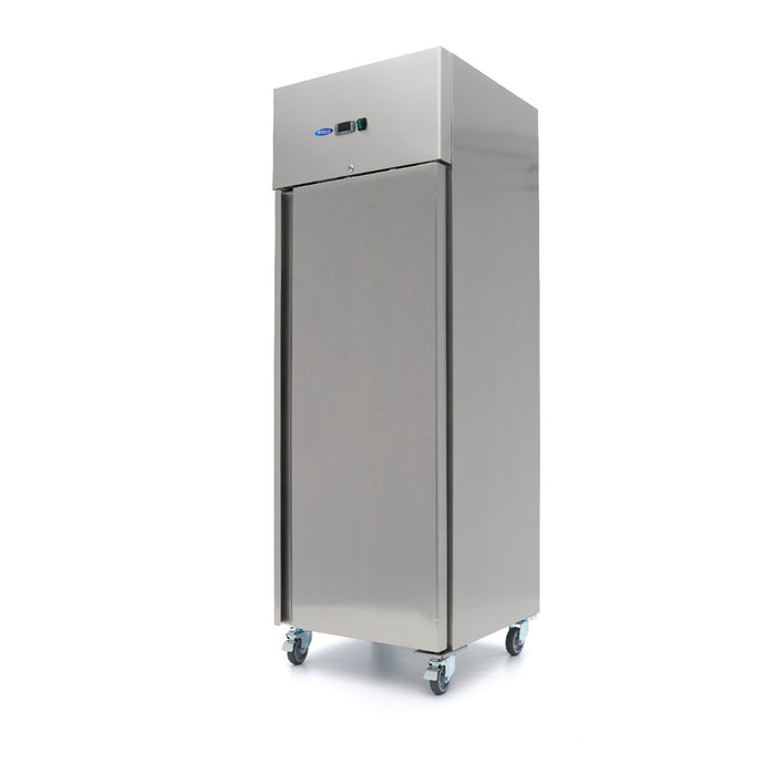 Maxima 09400131 Fridge 400L 3 Adjustable Shelves Stainless Steel on Wheels