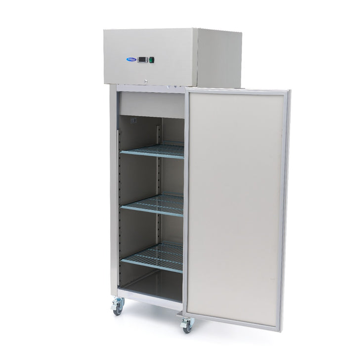 Maxima 09400131 Fridge 400L 3 Adjustable Shelves Stainless Steel on Wheels