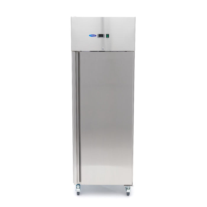 Maxima 09400131 Fridge 400L 3 Adjustable Shelves Stainless Steel on Wheels