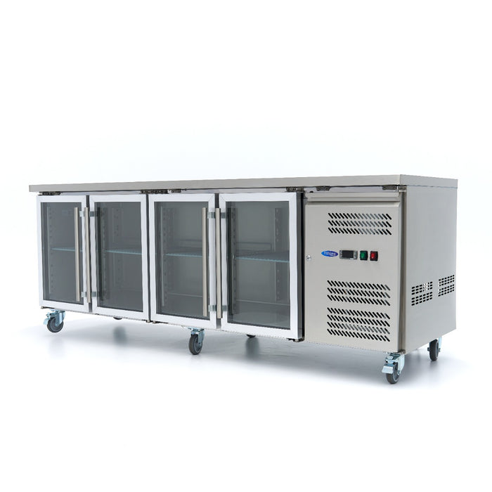 Maxima 09400409 Counter Fridge 223cm 4 Glass Doors