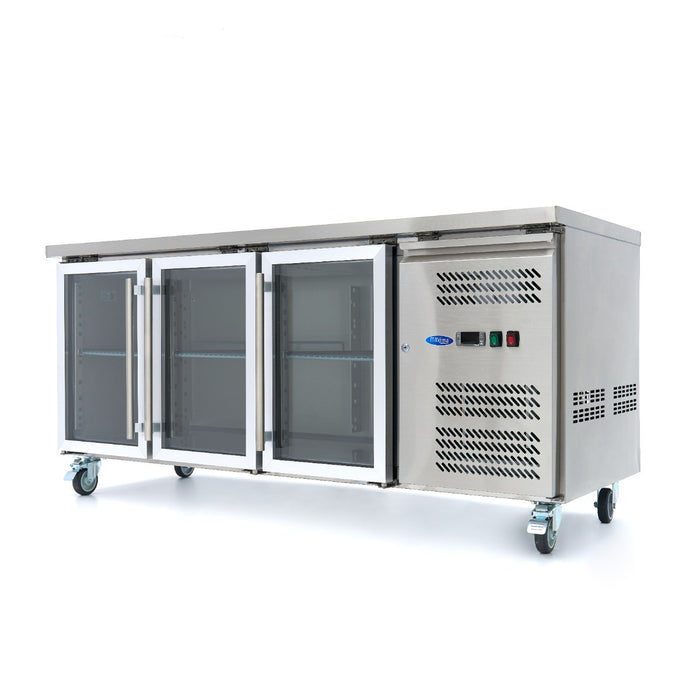 Maxima 09400406 Counter Fridge 180cm 3 Glass Doors