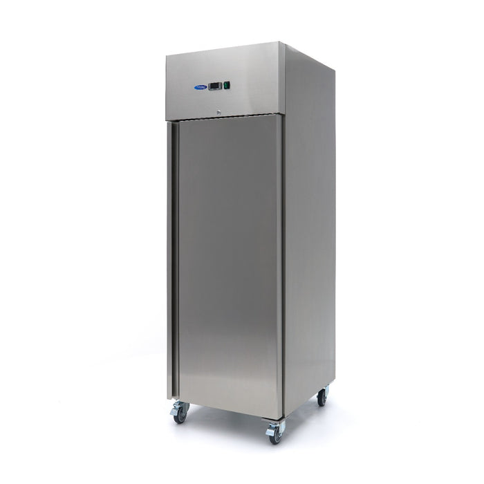 Maxima 09400136 Freezer 400L 3 Adjustable Shelves Stainless Steel on Wheels