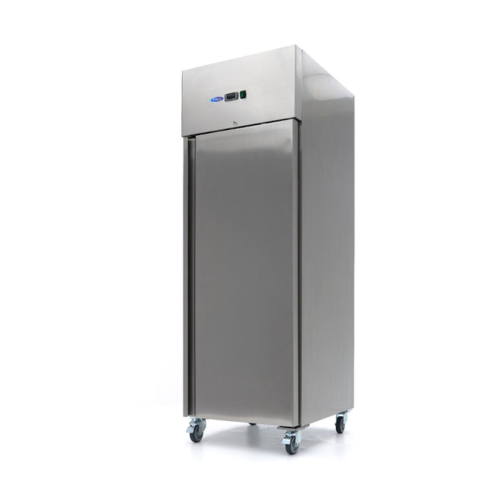 Maxima 09400003 Fridge 600L 3 Adjustable Shelves (2/1 GN) Stainless Steel on Wheels