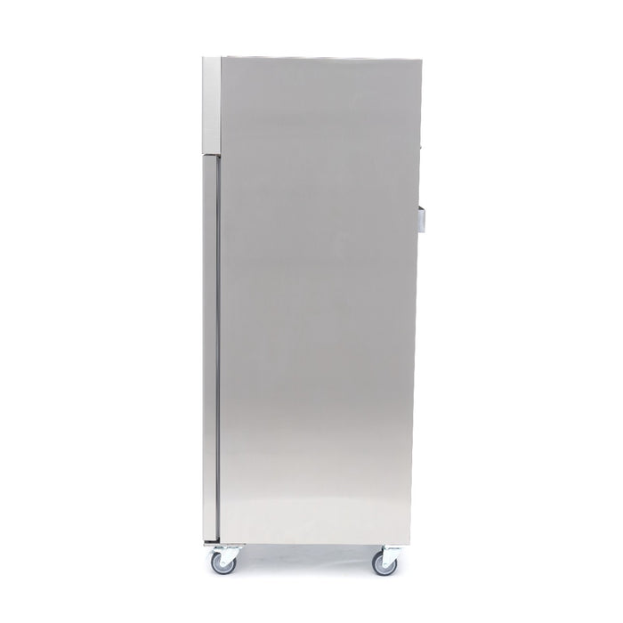 Maxima 09400003 Fridge 600L 3 Adjustable Shelves (2/1 GN) Stainless Steel on Wheels