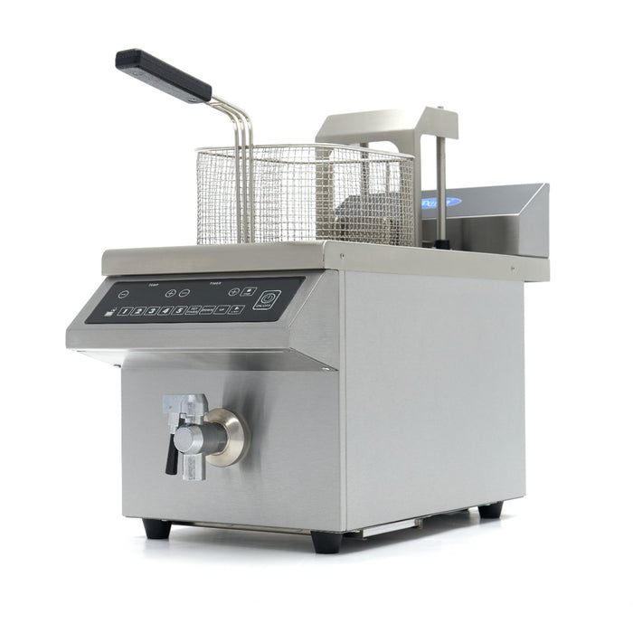 Maxima 09371450 Deep Fryer 8L 1 Basket Induction Lift System with Drain Tap