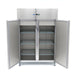 Maxima 1200L Stainless Steel Double Door Freezer on Wheels view 2