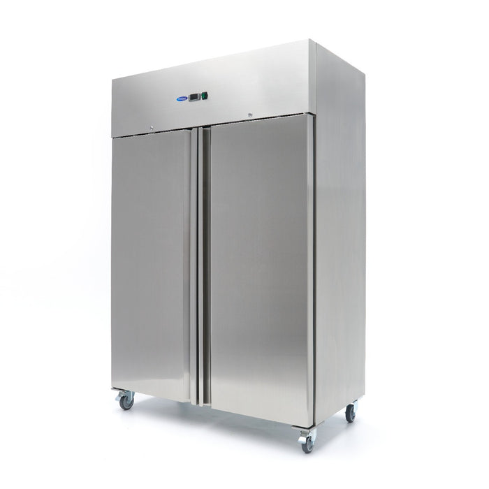 Maxima 09400042 Fridge 800L 6 Adjustable Shelves Stainless Steel on Wheels