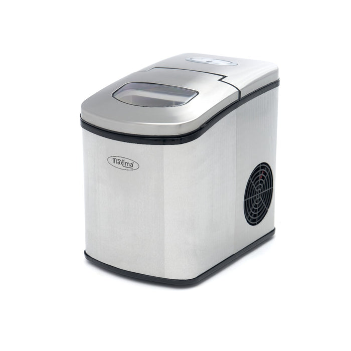 Maxima 09100500 Ice Machine 10-12kg/day Bullet Cubes Air Cooled Silver