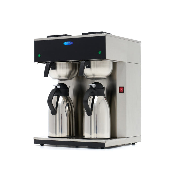 Maxima 09365254 Filter Coffee Maker Double 2x 2L with Insulated Jug