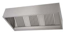 Four stainless steel kitchen hood box replacement filters, 495mm square.