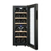 Cavecool Joy Larimar 12 bottle dual zone wine cooler, interior shelving view