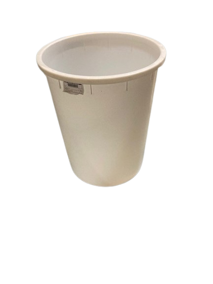 White 200 litre waste disposal bin with 670mm diameter view 4