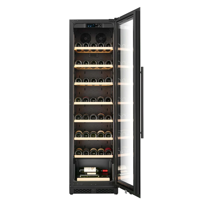 Cella 74 Bottle Single Zone Wine Cooler - Shallow Depth, W82S-BLACK