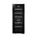 Cavecool Joy Larimar 12 bottle dual zone wine cooler, front view