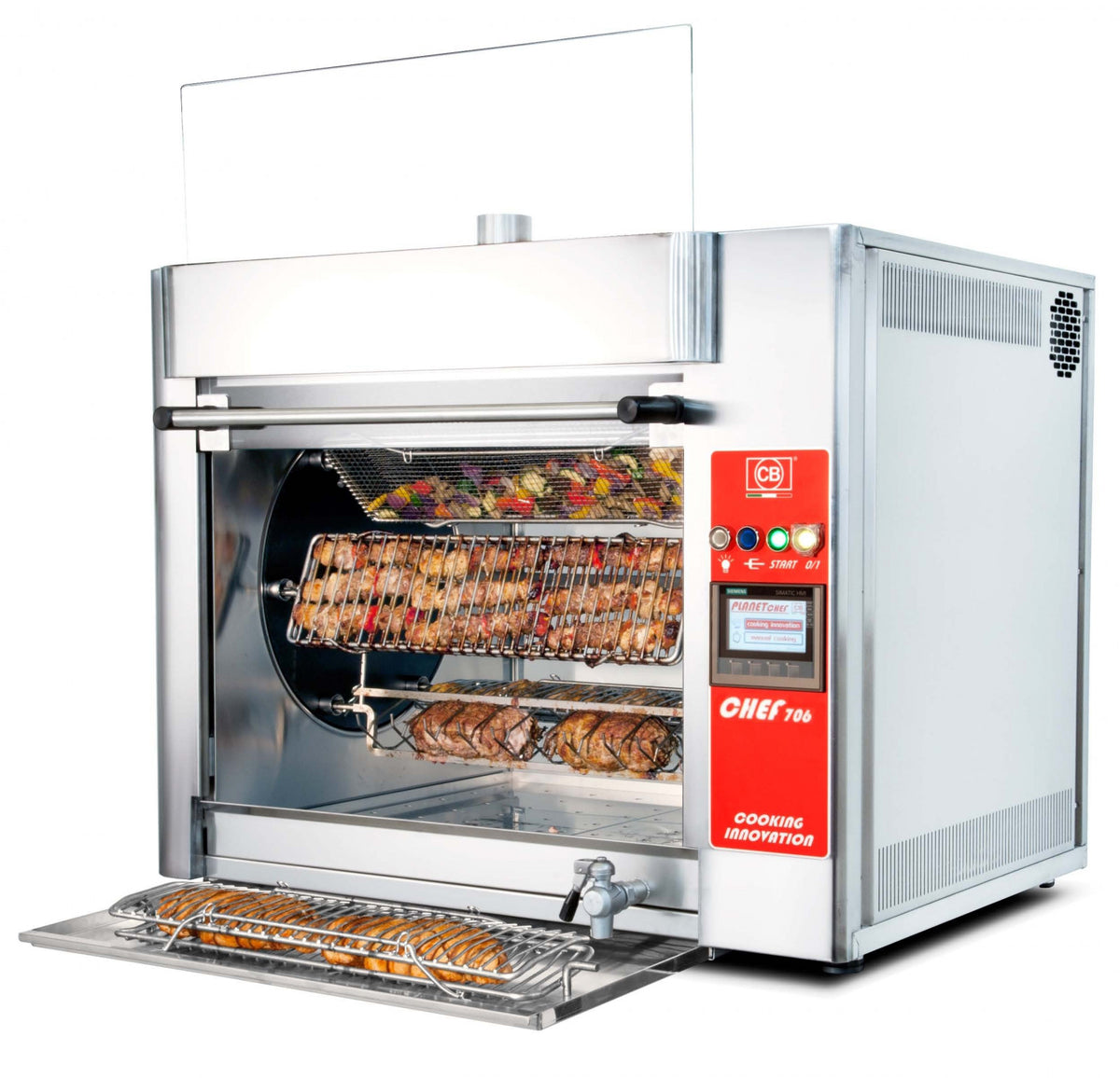 CB Chef 706 Hi Speed Multi Cooker Rotisserie - 6 Spit - 24 Birds ...