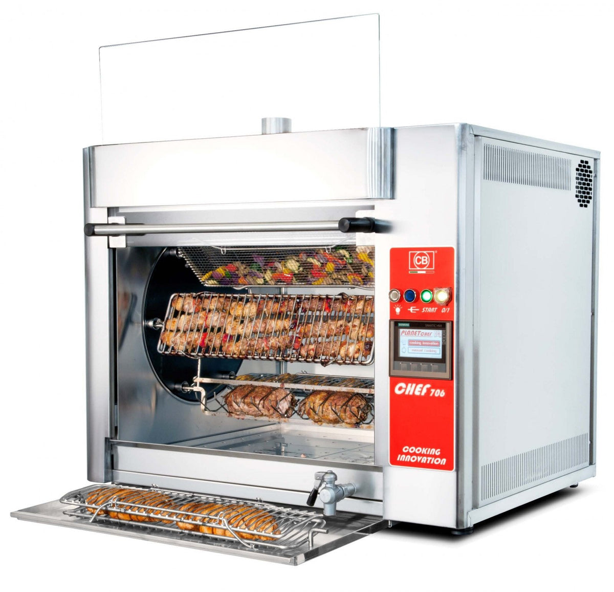 CB Chef 1008 Hi Speed Multi Cooker Rotisserie - 8 Spit - 48 Birds ...