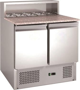 Chefs Range PSH900 - 2 Door Pizza Prep Counter with Granite Top