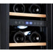 Cavecool Joy Larimar 12 bottle dual zone wine cooler, angled view