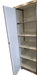 Combisteel stainless steel single door pantry cupboard with five internal shelves view 2