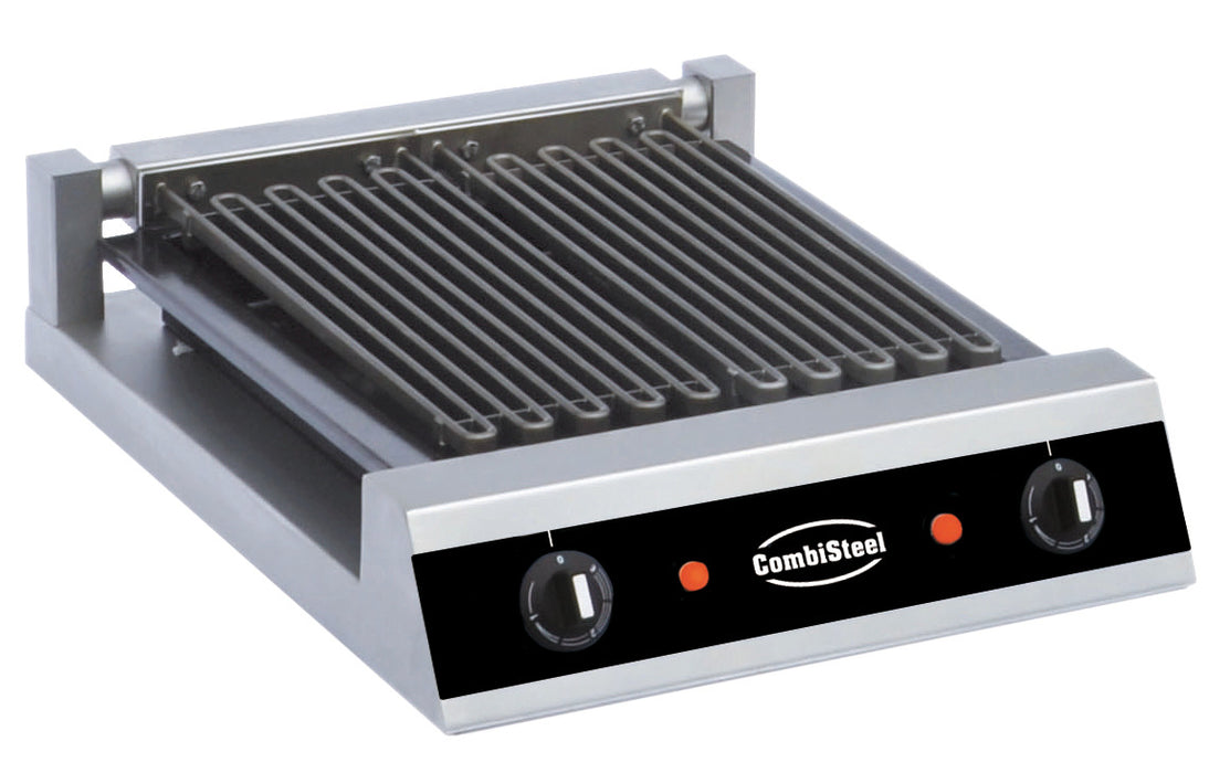 Combisteel Vapo Grill 2 Elements tabletop electric griddle with ribbed cooking surface