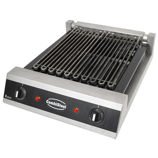 Combisteel Vapo Grill 2 Elements tabletop electric griddle with ribbed cooking surface view 2