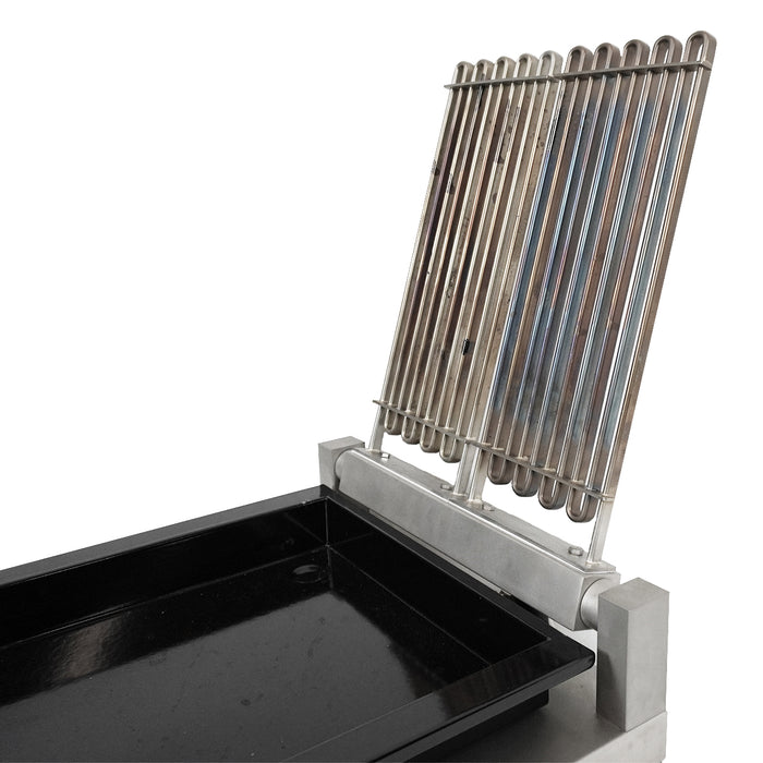 Combisteel Vapo Grill 2 Elements tabletop electric griddle with ribbed cooking surface view 6