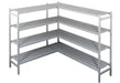 Stainless steel shelving system with four tiers, 2540mm wide, for Combisteel refrigeration units.