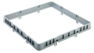 Open frame stainless steel dishwasher rack, 500mm width and depth