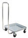Stainless steel basket trolley with single shelf, 530mm wide, designed for dishwasher operations
