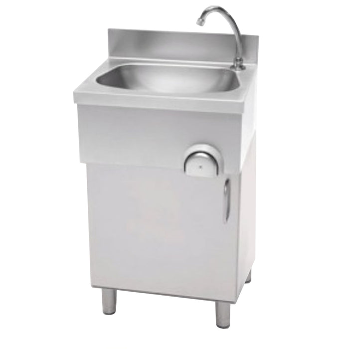 Stainless steel hand washbasin with 120mm deep sink, 500mm wide