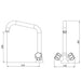 Combisteel single-hole mixing faucet with chrome finish view 2