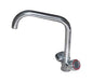 Combisteel single-hole mixing faucet with chrome finish