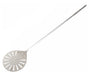 Round perforated stainless steel pizza shovel with movable handle, 1200mm length