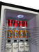 Combisteel MINIBAR 40L black tabletop bottle cooler with glass door and LED interior lighting view 7